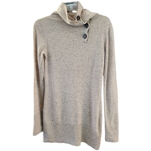 Autumn Cashmere Speckled Beige Cowl Neck Sweater - Size S